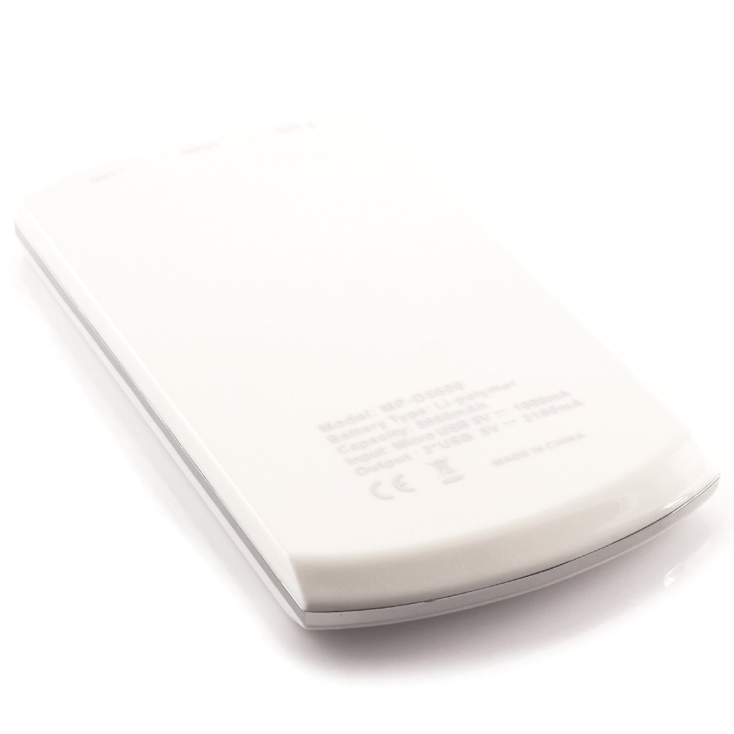 PowerNeed Powerbank 5600mAh (20,72Wh) - Li-Poly, Hvit