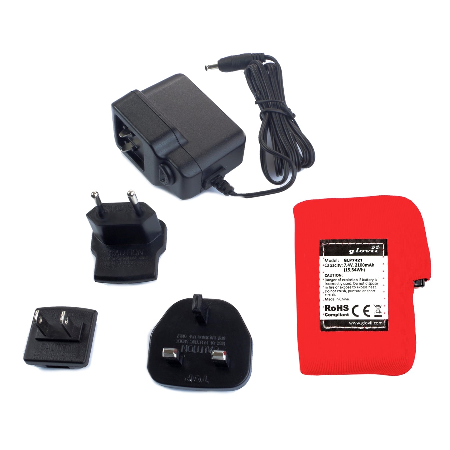 Glovii Oppvarmet Lue Med Skjult Strømbryter, Sort