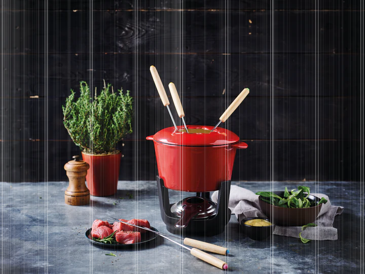 BEKA Arôme Fondue-sett Støpejern, 1,1 ltr