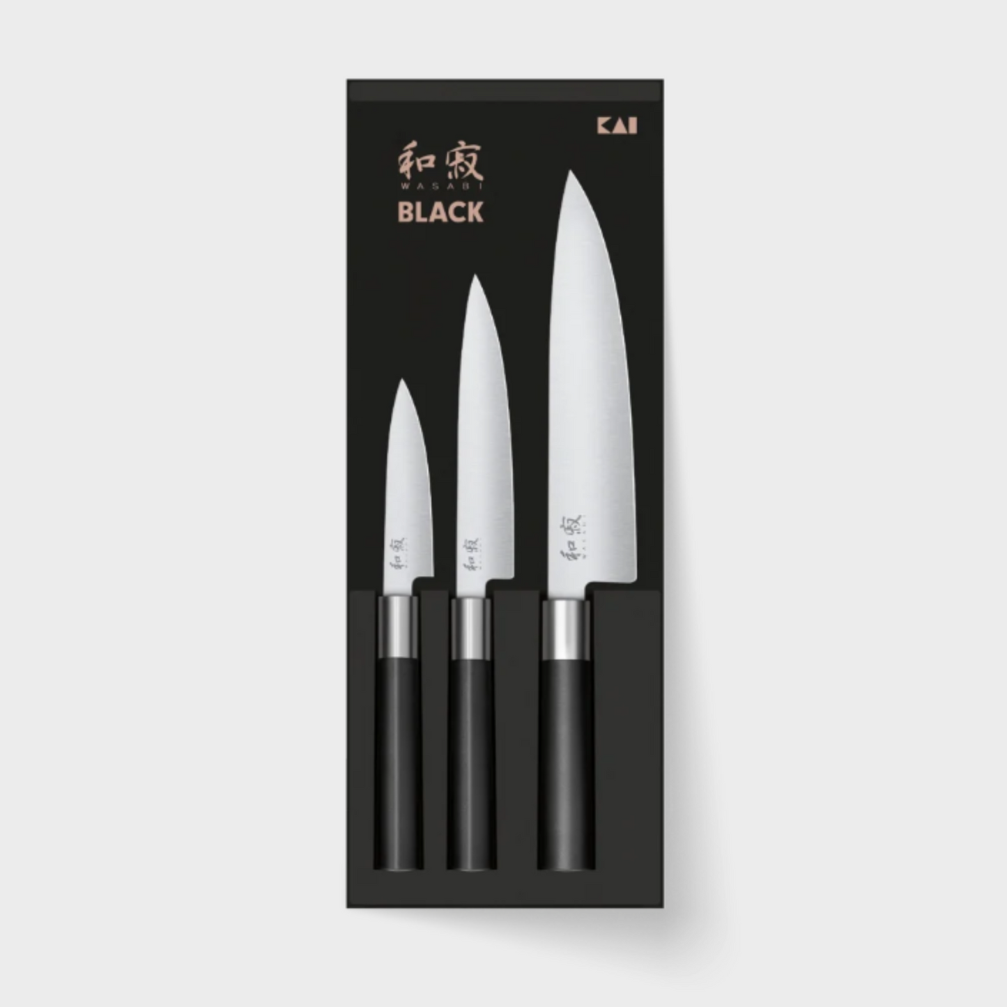 KAI WASABI BLACK Knivsett (6710P + 6715U + 6720C)
