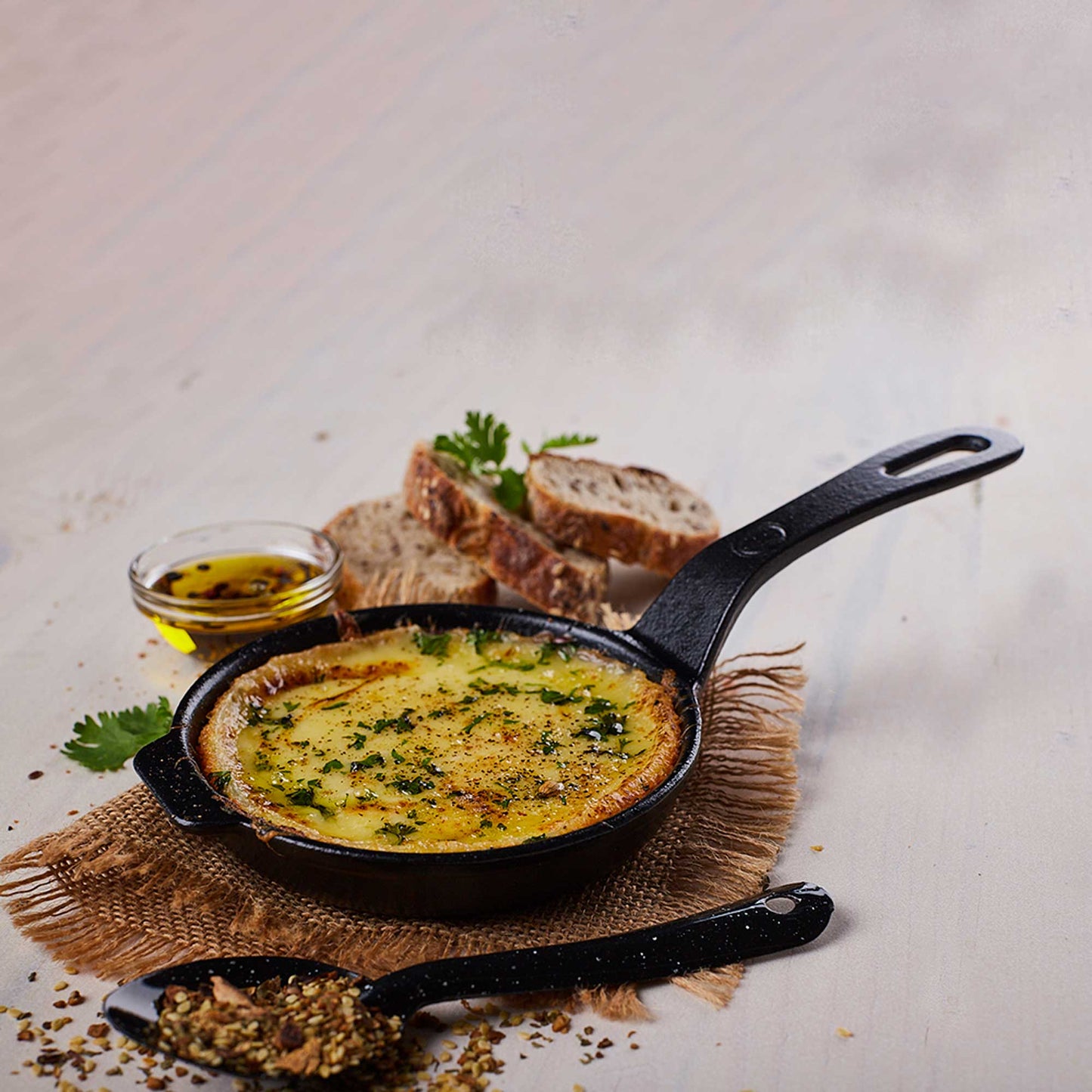 Victoria Mini Støpejernspanne Emaljert