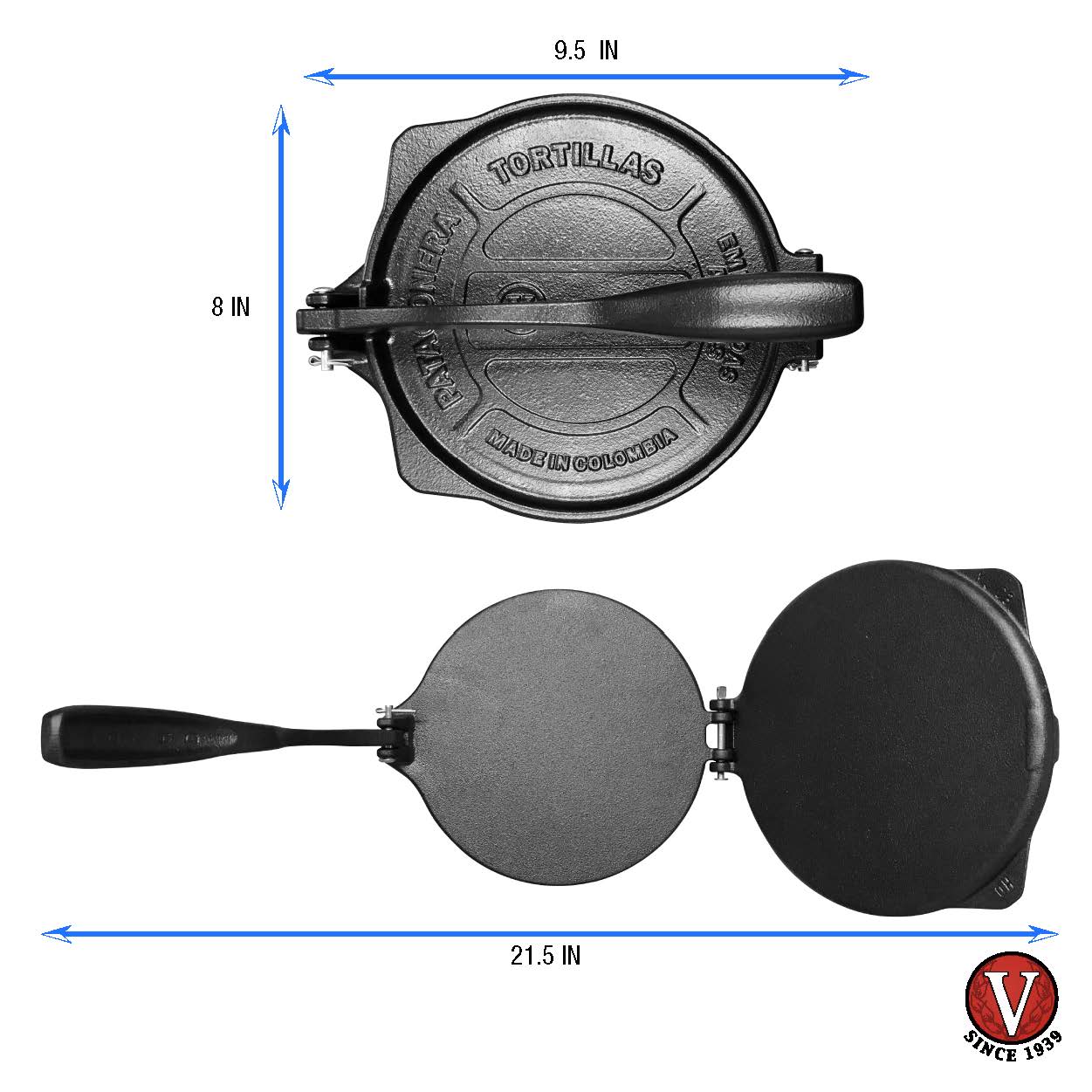 Victoria Støpejerns Tortillapresse 20 cm