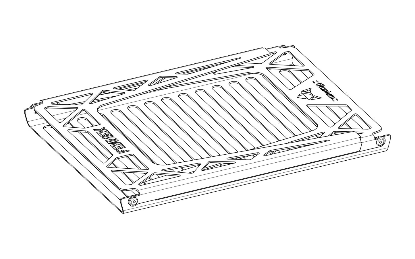 FENNEK Sammenleggbar Rist I Titan