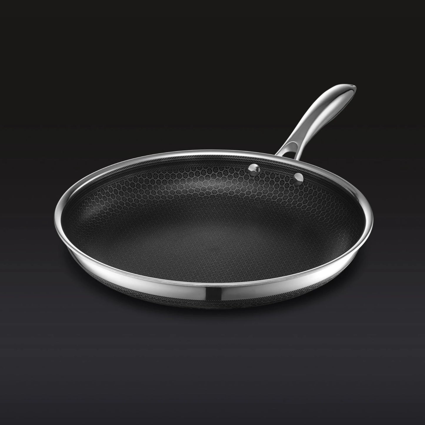 HEXCLAD Hybrid Stekepanne 30cm sølv/svart