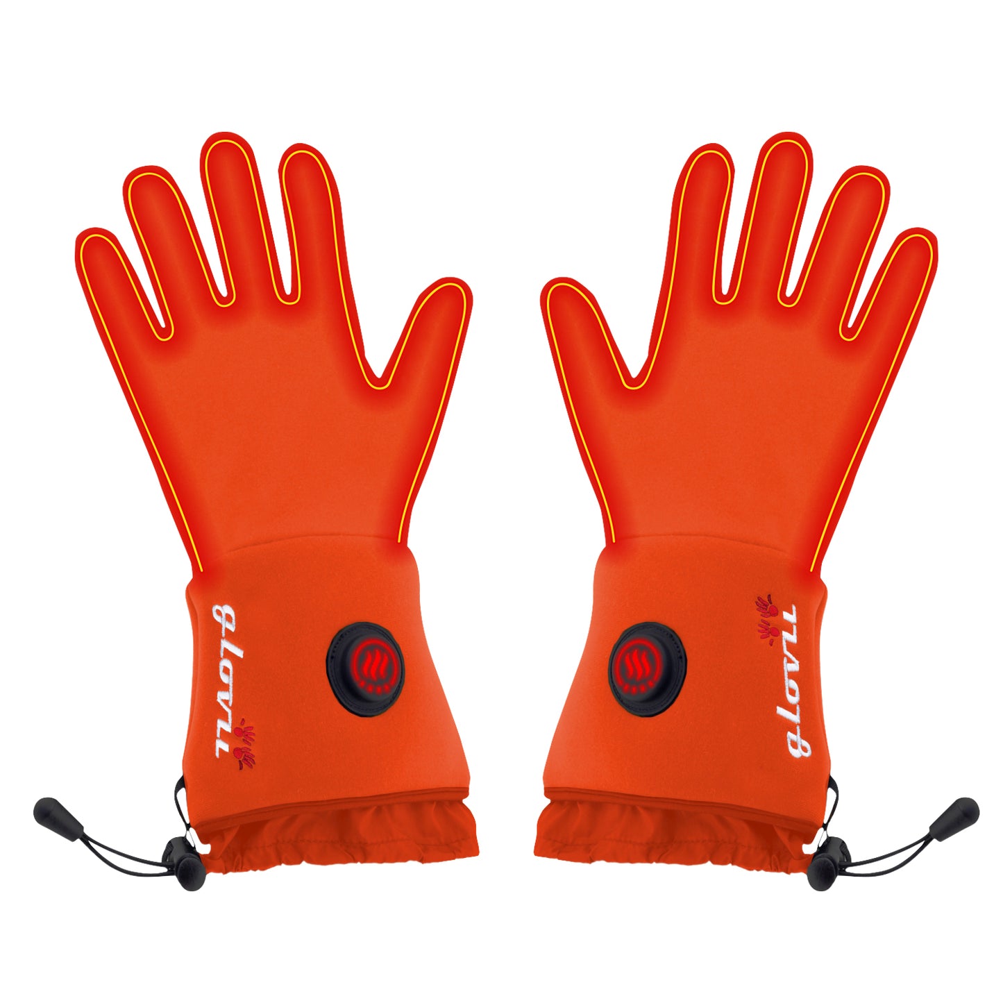 Glovii Oppvarmede Universalhansker, Orange