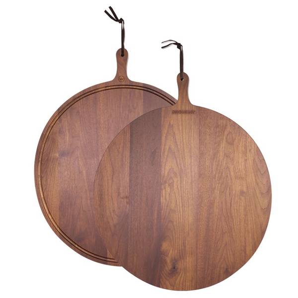 DUTCHDELUXES Stor Rund Fjøl Ø60cm, Valnøtt